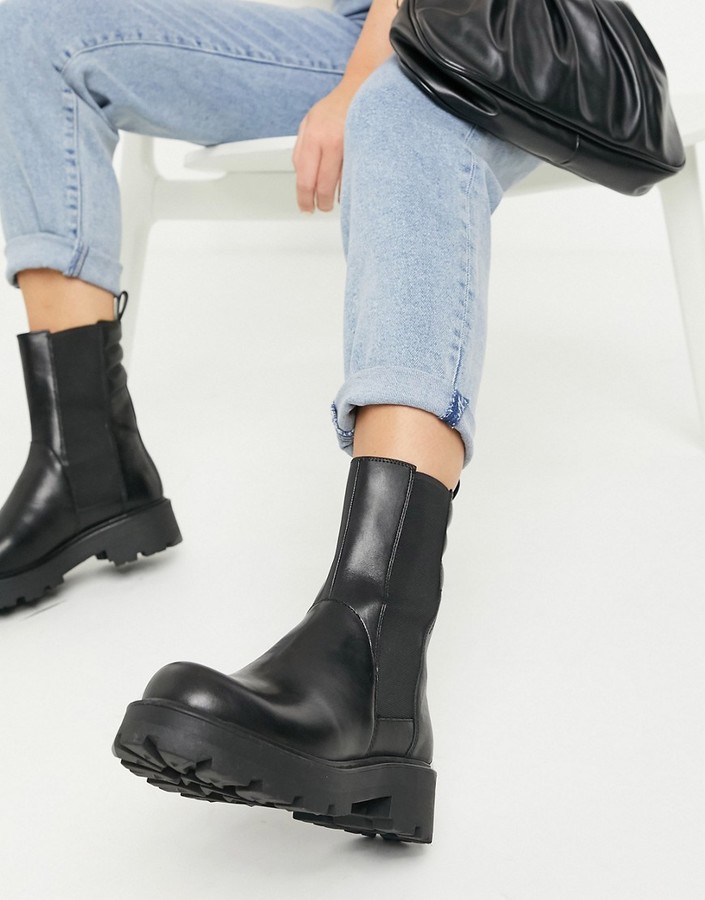 Vagabond Cosmo 2.0 flat calf boots in black - ShopStyle