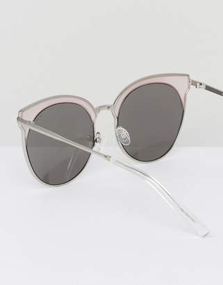 Quay Mia Bella Retro Sunglasses In Pink