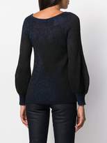 Thumbnail for your product : Blumarine puffed sleeve lurex jumper