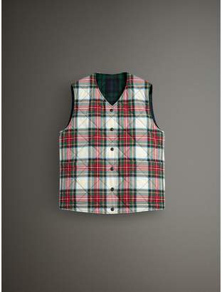 Burberry Reversible Tartan Quilted Cotton Gilet