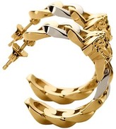 Thumbnail for your product : Versace Two-Tone Chunky Chain Medusa Hoop Earrings