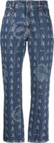 All-Over Logo-Pattern Jeans 