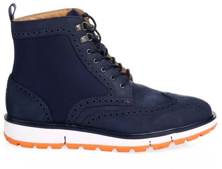 blue wingtip boots