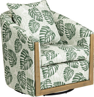 Corrigan Studio Upholstered Swivel Accent Chair