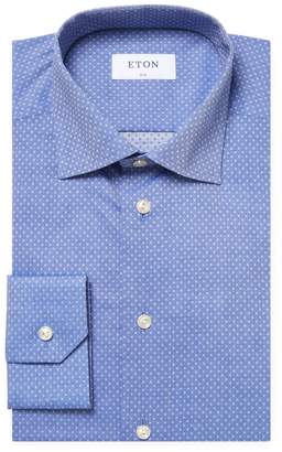 Eton Men's Printed Cotton Dress Shirt
