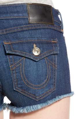 True Religion Brand Jeans Joey Flap Pocket Cutoff Denim Shorts