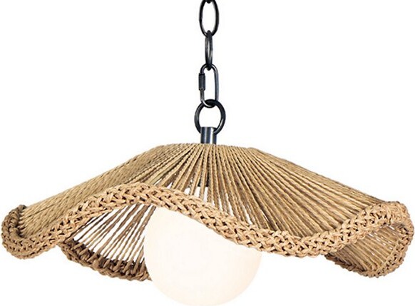 REGINA ANDREW Provence Cafe Pendant Light in Brass, Size: Small