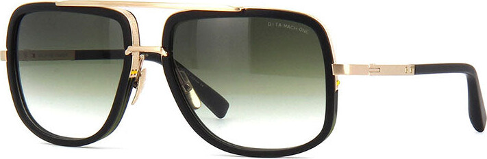 Dita Sunglasses Aviator Full Rim, Antique 12K Gold Frame And G15 Green Gradient Lens Mach-One-Drx-2030F
