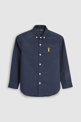 Next Boys Navy Long Sleeve Oxford Shirt (3-16yrs)