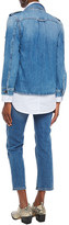 Thumbnail for your product : Frame Button-detailed Faded Denim Jacket