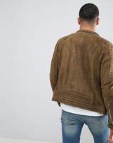 Thumbnail for your product : Antony Morato Suede Biker Jacket In Khaki