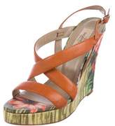 Thumbnail for your product : Valentino Leather Slingback Wedges