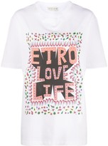Thumbnail for your product : Etro short sleeve printed slogan T-shirt