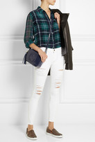 Thumbnail for your product : Equipment Signature plaid washed-silk and chiffon shirt