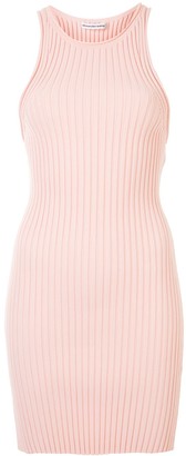 ribbed fitted knit dress