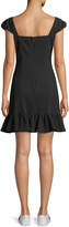 Thumbnail for your product : Rebecca Taylor Cap-Sleeve Structured Textured Dress