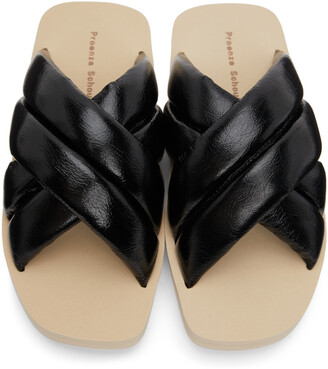 Proenza Schouler Black Padded Float Sandals