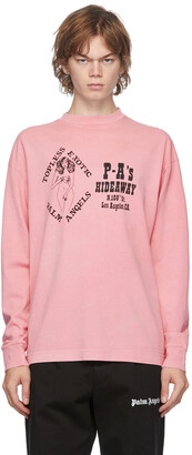 Palm Angels Pink GD Exotic Long Sleeve T-Shirt