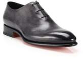 Thumbnail for your product : Santoni Carter Pebbled Leather Lace-Up Loafers