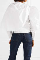 Thumbnail for your product : Awake Reversible Knotted Cotton-poplin Top - White