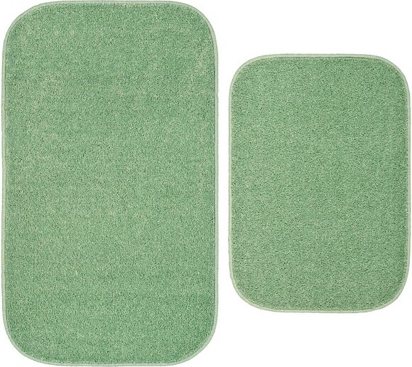 Garland Rug GarlandRugGramercy2pcWashableBathroomRugSetDeepFern:MachineMade,Non-Skid,TuftedMats