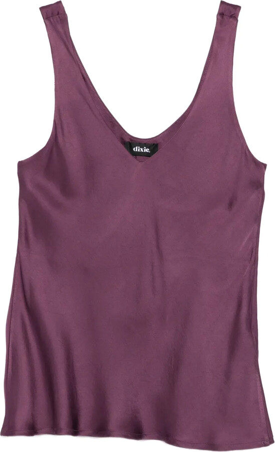 Dixie V-neck satin top