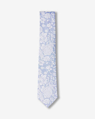 Express Narrow Floral Silk Blend Tie