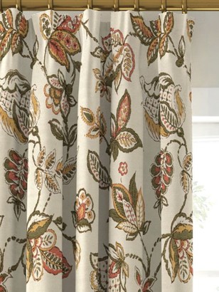John Lewis & Partners Cordelia Floral Weave Pair Lined Pencil Pleat Curtains