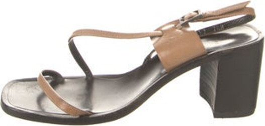 Gucci Leather Slingback Sandals Brown Multistrap & Buckle Closure at Ankles Unfortunately, due to restrictions, this item may not be eligible for shipping in all areas.
