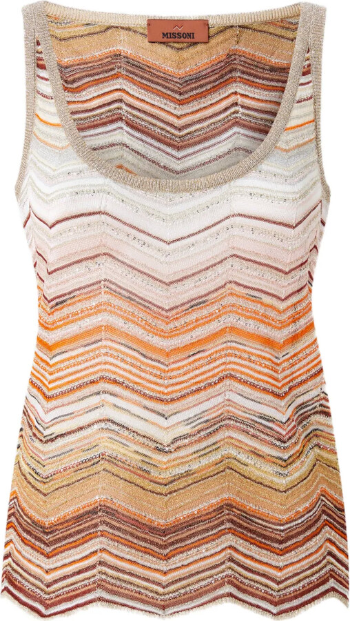 Missoni Chevron Lamé Tank Top