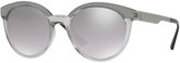 Thumbnail for your product : Versace Embossed Mirrored Cat-Eye Sunglasses, Gray