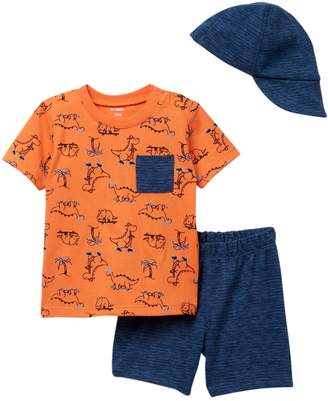 Petit Lem PL Baby by T-Shirt, Shorts, & Cap 3-Piece Set (Baby Boys 3-9M)