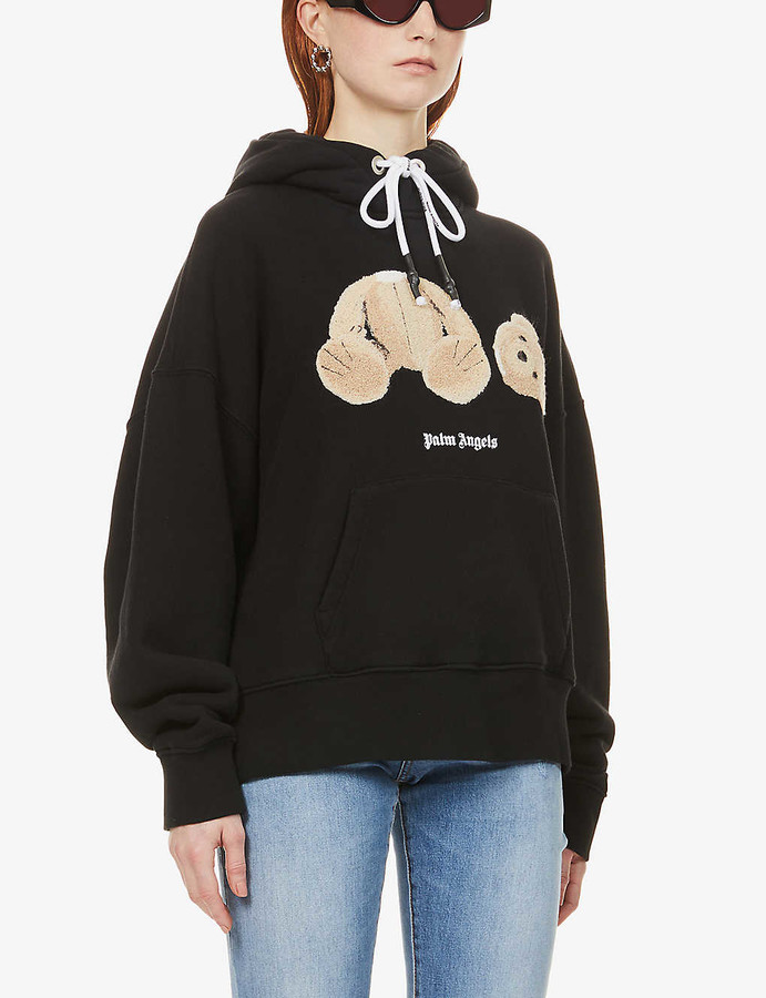 cropped teddy bear hoodie