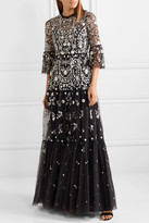 Thumbnail for your product : Needle & Thread Dragonfly Garden Embellished Tulle Gown - Black