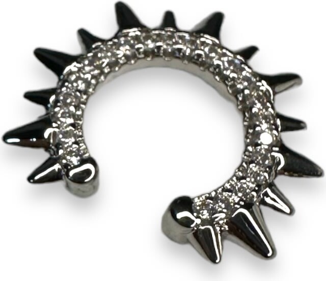 Jagged Halo Jewelry Jagged Ear Cuff In Black Rhodium - ShopStyle