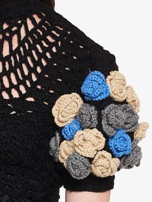 Miu Miu openwork crochet midi-dress