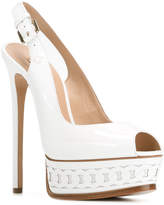 Thumbnail for your product : Casadei chain-effect slingback pumps