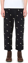 Thumbnail for your product : Beams Plus Shoe-embroidered cotton trousers - for Men