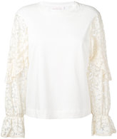 See By Chloé - lace sleeve sweater - 