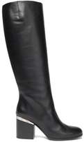 Hogan Embellished Leather Knee Boots 