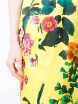 Thumbnail for your product : Monique Lhuillier floral strapless trumpet gown