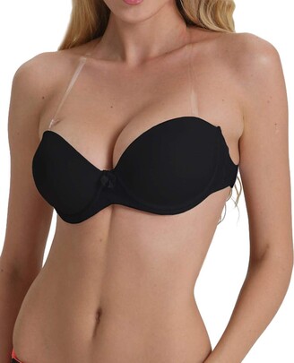 Amafuur Push Up Strapless Bra Super Padded with Clear Straps