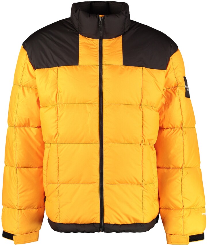 north face orange down jacket
