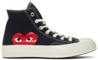Comme des Garcons Play Play Black Converse Edition Half Heart Chuck 70 High Sneakers