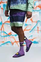 Thumbnail for your product : boohoo Big & Tall Quavo Slim Fit Tie Dye Denim Short
