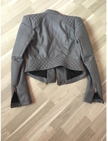 Thumbnail for your product : ASOS Grey Leather Biker jacket