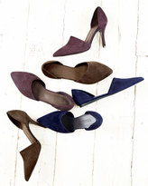 Thumbnail for your product : Vince Nina Two-Piece Suede Flat, Ink Navy