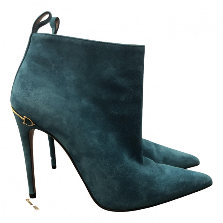 turquoise suede boots