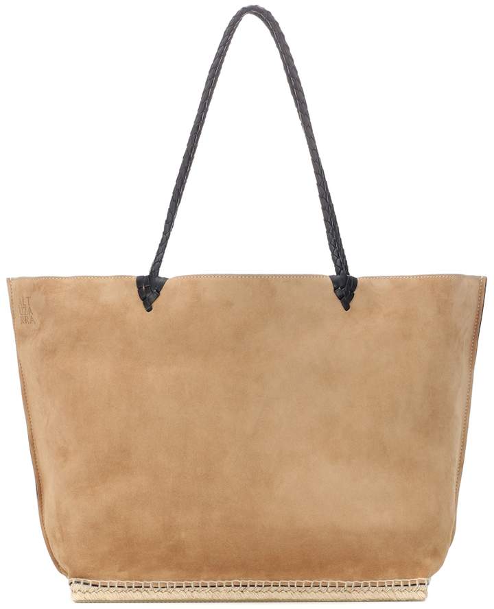 large suede tote