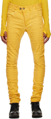 Boris Bidjan Saberi Yellow P13 Painted Jeans